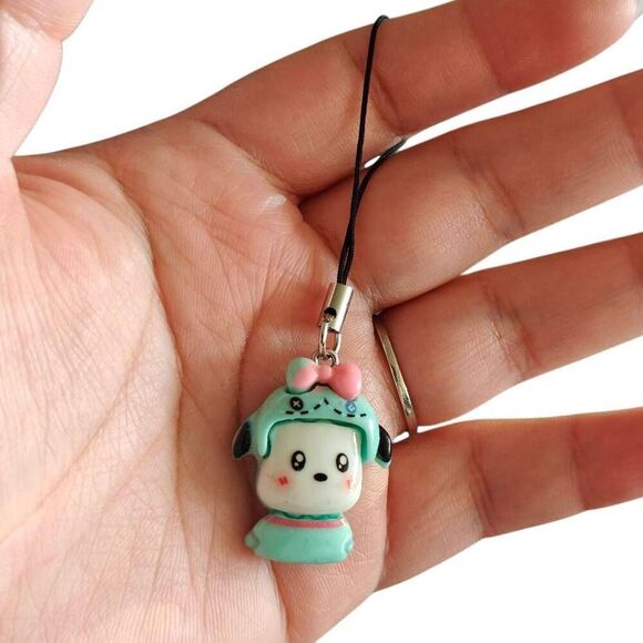 Kawaii Pochacco Phone Charm Keychain - Picture 1 of 2